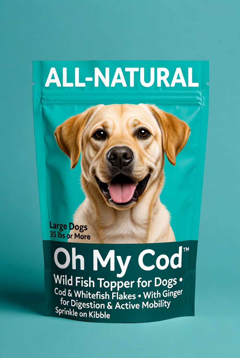 Oh My Cod™ Wild Fish Topper package for large dogs